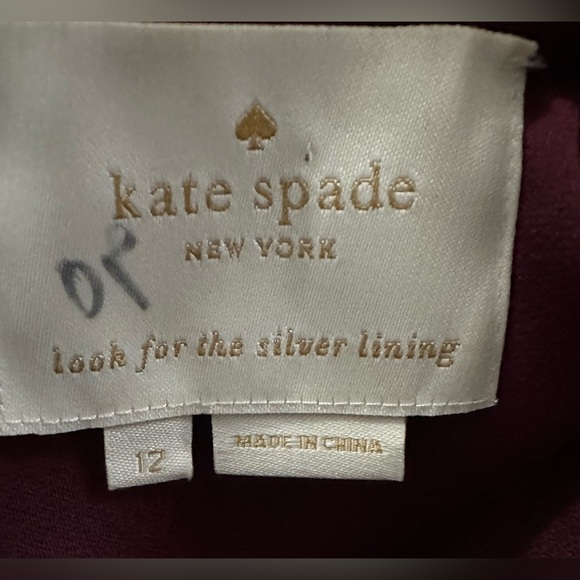 Kate Spade Make Magic Satin Crepe Flutter Shift Dress in Plum ZB3 - Picture 4 of 7